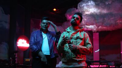 Abdullah Siddiqui, left, and Atif Aslam perform 'Go' on 'Coke Studio Pakistan' season 14.