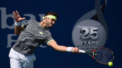 Vesely of Czech Republic plays a forehand. Tom Dulat / Getty Images