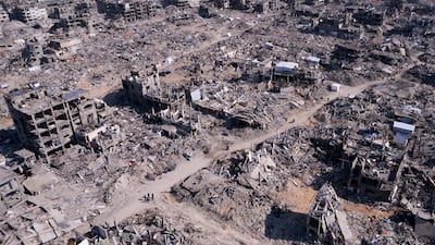 The foreign ministers emphasised the importance of a comprehensive reconstruction process for Gaza. Mohammad Abu Samra / AP