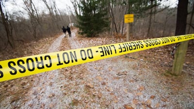 Ohio criminal investigation officers at the scene where Saif Al Ameri, 26 was killed by a police officer. Ken Blaze for The National