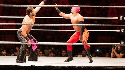 WWE live wrestling event at Dubai Tennis Stadium. Courtesy WWE