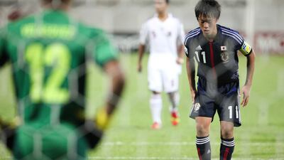 October 21, 2013, Sharjah, UAE: Seen here is Japan's captainRyoma Watanabe, moments before scoring his team's 3rd goal against Venezuala. The final score was Japan 3, Venezuala 1. Lee Hoagland/The National *** Local Caption *** LH2110_Japan_Venezuala__12.jpg