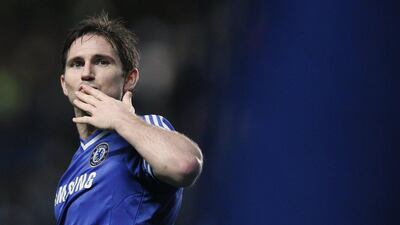 Frank Lampard acknowledges the crowd after Chelsea's FA Cup win over Stoke City on Sunday. Stefan Wermuth / Reuters