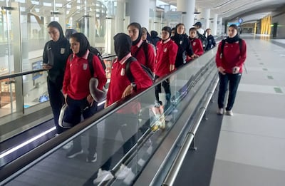 The Iranian women's team arrive at Istanbul Airport on their way back to Tehran. Reuters