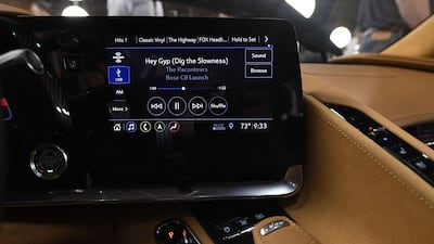 The dashboard of the new Corvette Stingray. Getty/AFP