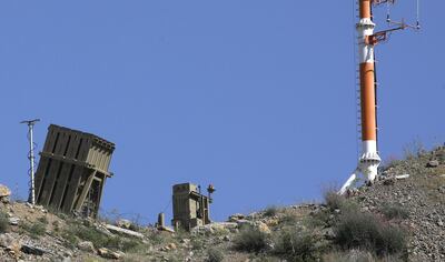 A battery of Israel's Iron Dome defence system pictured in Mount Hermon in the Golan Heights. AFP