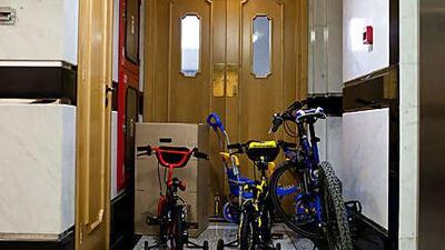 A blocked fire exit compromises the safety of a building in Khalidiya, Abu Dhabi.