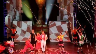 Red will feature acrobats, gymnasts, BMX bikers, a clown and the legendary 250 California. Sammy Dallal / The National