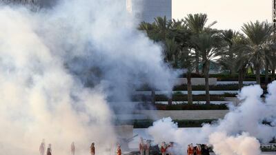 Canons were fired to mark the occasion. Delores Johnson / The National