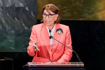 Rebeca Grynspan during the UN's 'Next Secretary General' event in July. Reuters
