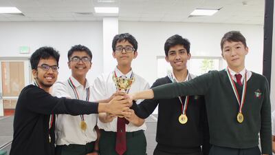 Pupils from Jumeirah College took first prize at the Chess Knowledge tournament on Thursday. All photos: Chess Knowledge