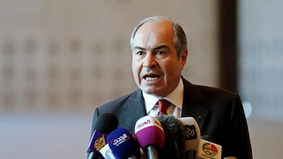 Jordan's Prime Minister Hani Mulki offered his resignation to King Abdullah II on Monday following anti-austerity protests across Jordan. In this file photo, he speaks to the media after the swearing-in ceremony for the new cabinet at the Royal Palace in Amman, Jordan, June 1, 2016. Muhammad Hamed / Reuters