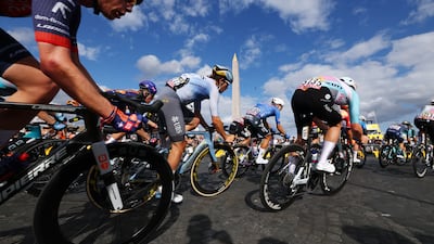 Riders during Stage 21 of the Tour de France. Reuters