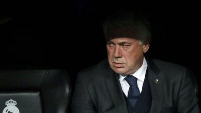 Real Madrid manager Carlo Ancelotti looks on during his side's second leg loss to Schalke in the Champions League last 16 on Tuesday night in Madrid. Juan Medina / Reuters
