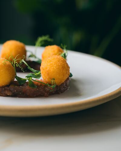 Tunworth cheese croquettes atThe Beam. Photo: Le Royal Meridien Beach Resort and Spa