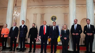 Donald Trump meets European leaders. The US President insists he has no vision for Europe. PA