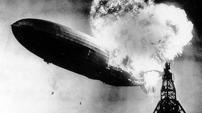 The Hindenburg disaster in New Jersey in 1937 brought an end to the age of the passenger zeppelin. AP Photo