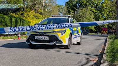 Police officers on patrol close to Kenton United Synagogue in Harrow, north-west London, where an attempted arson attack on April caused smoke damage to a building room but no injuries or significant structural damage. PA Wire