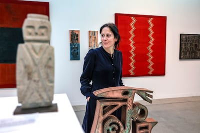 Fair director Dyala Nusseibeh says exhibitor numbers have risen by 40 per cent this year compared to 2024. Victor Besa / The National