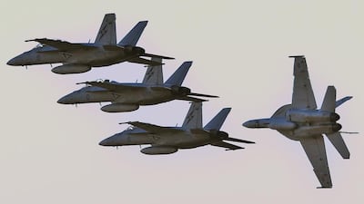 Australia would prepare and send to the UAE up to eight Royal Australian Air Force F/A-18 combat aircraft as a part of the international coalition in a bid to counter the ISIL terrorist threat. Paul Crock / AFP