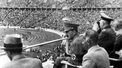 Adolf Hitler as a leader did not lack charisma. Seen here at the Olympic Games in Berlin, Germany in August 1936. AP