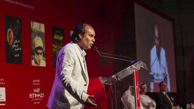 The head of the judging panel praised Ahmed Saadawi’s work, Frankenstein in Baghdad, for its sophistication. “There is a journalistic eye in its expression of the state that Iraqis were living in,” he said. Mona Al Marzooqi / The National