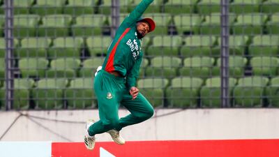 Bangladesh fielder Najmul Hossain Shanto failed to stop England's Dawid Malan hitting a six. Reuters