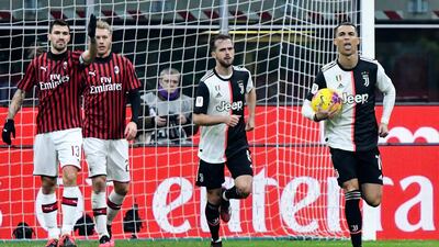 Cristiano Ronaldo after scoring. AFP