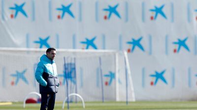 Barcelona coach Xavi during training. Reuters