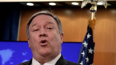 US Secretary of State Mike Pompeo addresses at a press conference at the State Department in Washington on March 15, 2019. Reuters