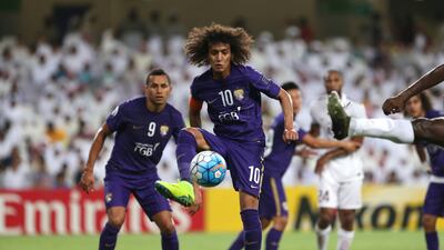 Omar Abdulrahman scored and assisted twice in Al Ain's 3-1 Asian Champions League first-leg semi-final victory at Hazza bin Zayed Stadium. Mohammed Albulouchi / Aletihad