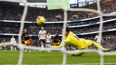 Leeds United's Rodrigo scores their second goal. Action Images