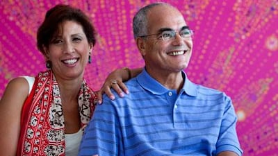 Ahmed El Maanouni, president of the Emirates Film Competition jury, with his wife Badria, a film producer.