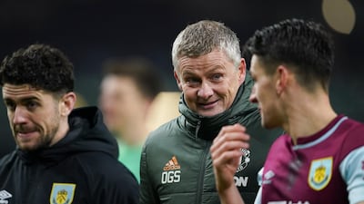 Manchester United manager Ole Gunnar Solskjaer after the final whistle. EPA