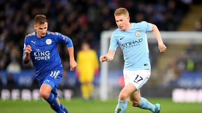 Centre midfield: Kevin de Bruyne (Manchester City) – Scored a superb goal with his lesser, and left, foot, to cap another excellent performance as City made it 16 straight wins. Michael Regan / Getty Images