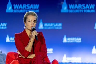 Yulia Navalnaya, widow of late Russian opposition leader Alexei Navalny, is considered a possible winner. AFP