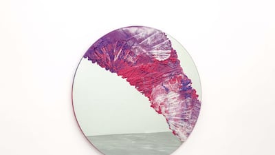 The Aurora mirror from Fernando Mastrangelo's Capital Collection is currently on show at Dubai Design Week. Courtesy Fernando Mastrangelo