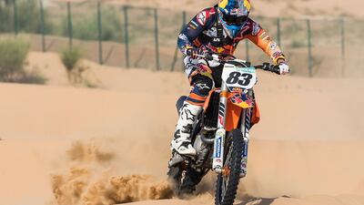 KTM UAE rider Sam Sunderland won the opening round of the Emirates Driving Championship in the Al Lisali region of Dubai. Courtesy ATCUAE