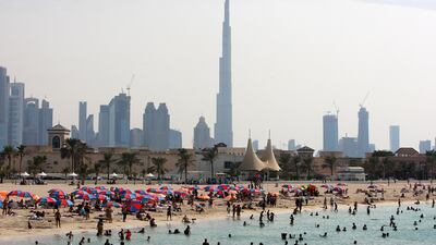 The sun shines during the Eid holiday in Dubai. Pawan Singh / The National