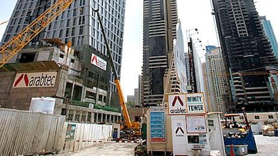 The Infinity Tower being built by Arabtec.