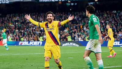 Lionel Messi was in top form against Real Betis at the Benito Villamarin Stadium. Getty Images