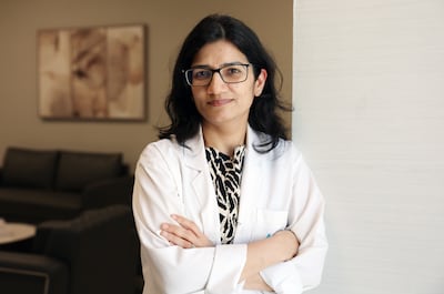 Dr Mansi Sachdev, of Abu Dhabi Stem Cells Centre, treated Hamdan. Chris Whiteoak / The National