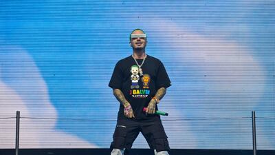 J Balvin is set to perform at Abu Dhabi Showdown Week. AP