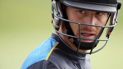 New Zealand's Martin Guptill attends a training session ahead of their 2015 Cricket World Cup semi final match against South Africa at Eden Park in Auckland on March 23, 2015. AFP PHOTO / Michael Bradley