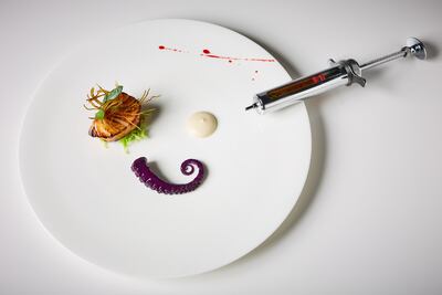 Gravy-filled syringes at The Monarch Theatre, Park Row.