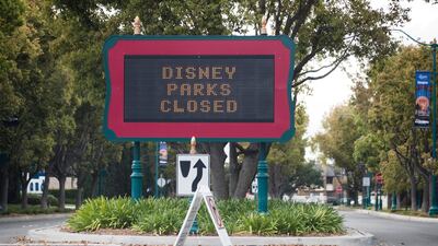 Disney theme parks are closed as the coronavirus continues to spread across the United States. AFP