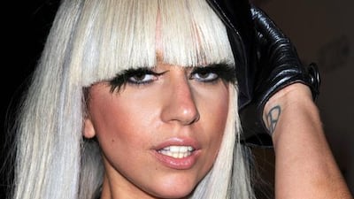 Lady Gaga join the 90210 cast to debut the new T-shirt line, at Kitson Studio in West Hollywood, California on Oct. 22, 2008. Tammie Arroyo / UK Press