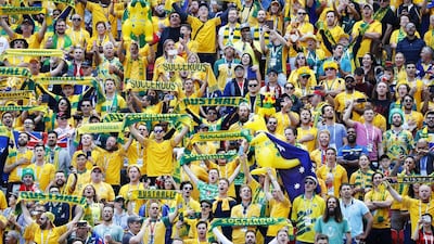 Australia's supporters during their team's World Cup opener against France. Diego Azubel / EPA