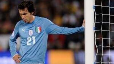 Italy's Andrea Pirlo looks despondent following his team's 3-0 defeat to Brazil and first round exit from the Confederations Cup.