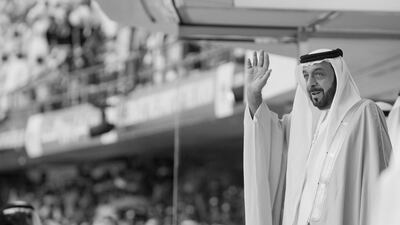 Sheikh Khalifa attends National Day celebrations at Zayed Sports Stadium on December 2, 2011. Philip Cheung / Crown Prince Court